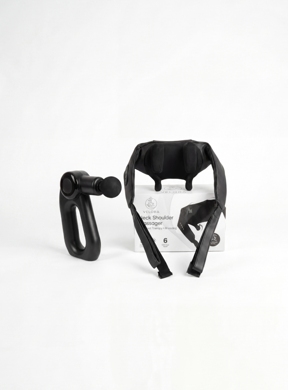 Velora Massage Bundle with Align neck and shoulder massager and Pulse Pro massage gun